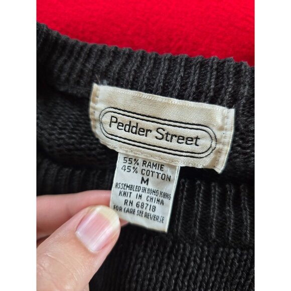 Vintage 90s Peddler Street Red Bow Holiday Crew Neck Sweater Women Size M Winter - Picture 4 of 10